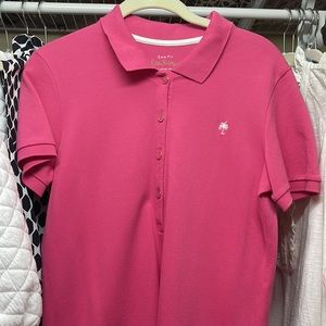 Lilly Pulitzer pink polo style shirt size large